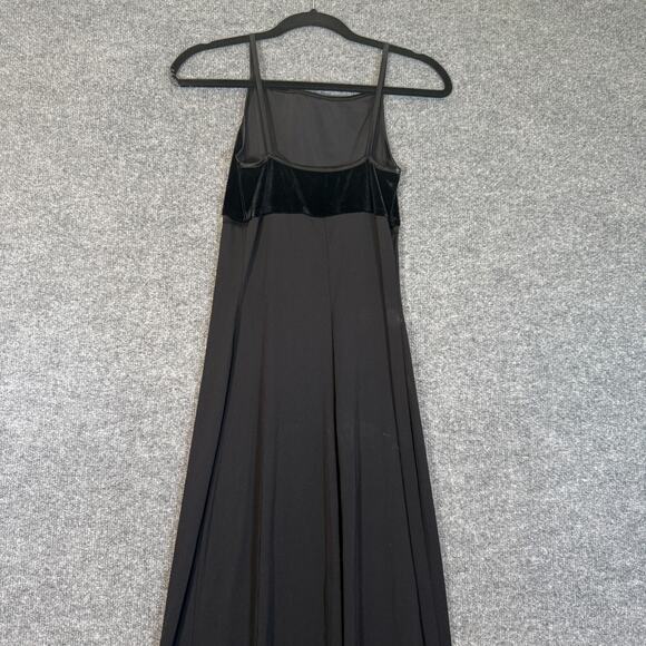 Womens Y2K Maxi Dress Small Black Velvet Maxi Dress Whimsigoth Grunge Goth Prom - Picture 8 of 10